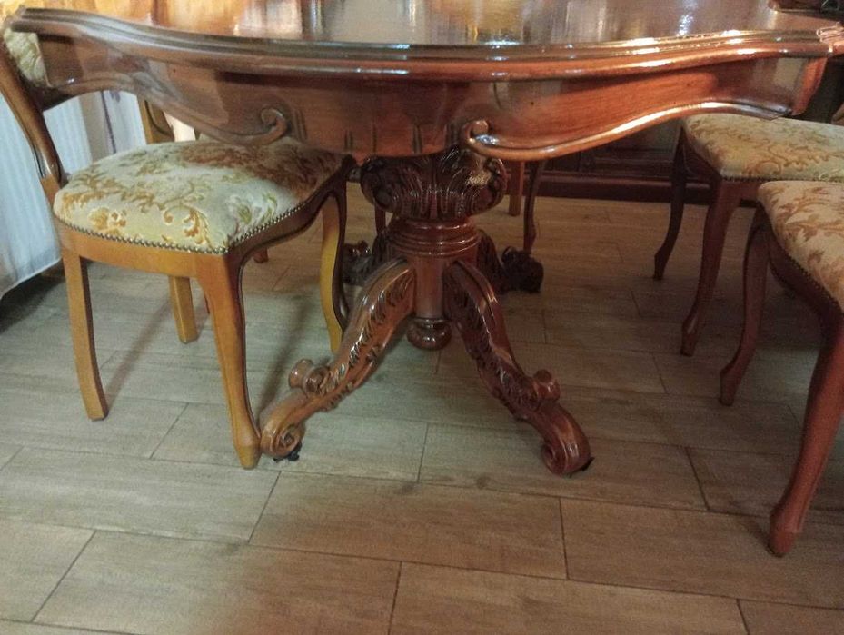 Masa cu 6 scaune lemn masiv Italia