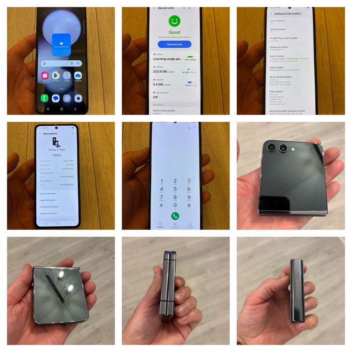 Galaxy Z Flip5 8GB RAM 256GB ROM Model SM-F731B Original ca NOU impeca