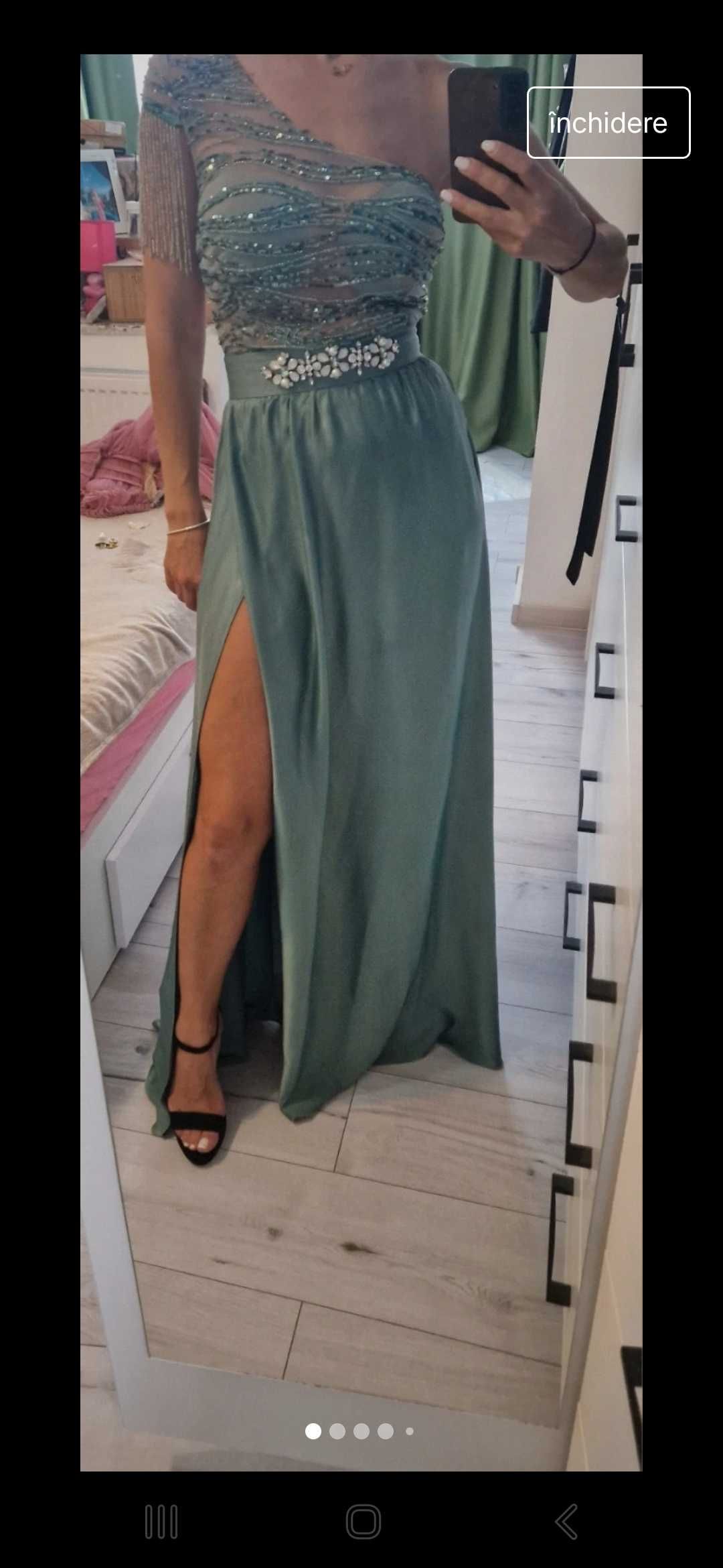 Rochie verde Bby, marimea xs, 34