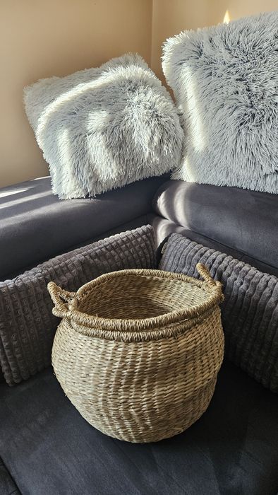 Плетена кошница с дръжка Ø35