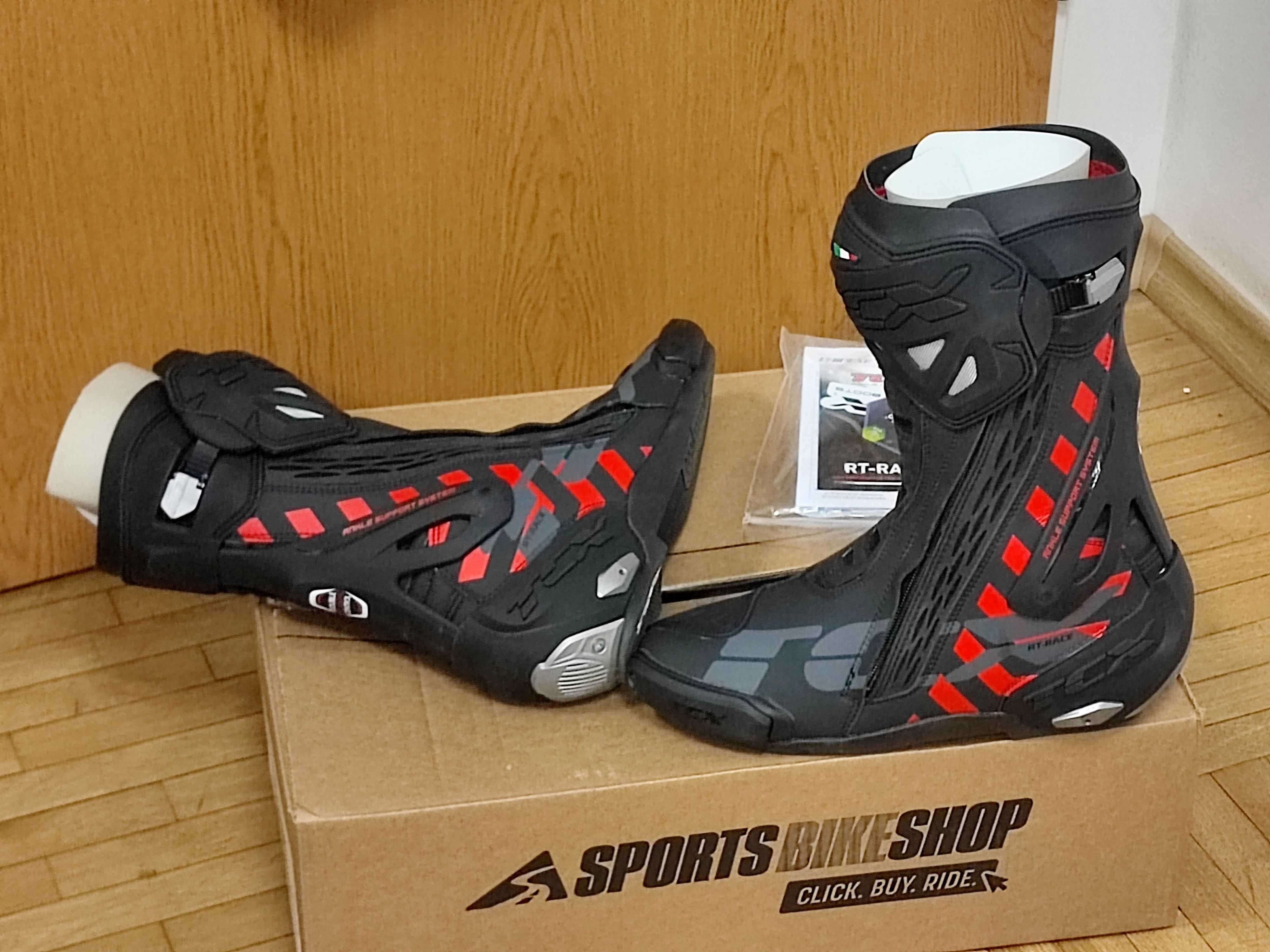 Мото бутуши TCX RT-Race Boots - Black / Red, номер 44