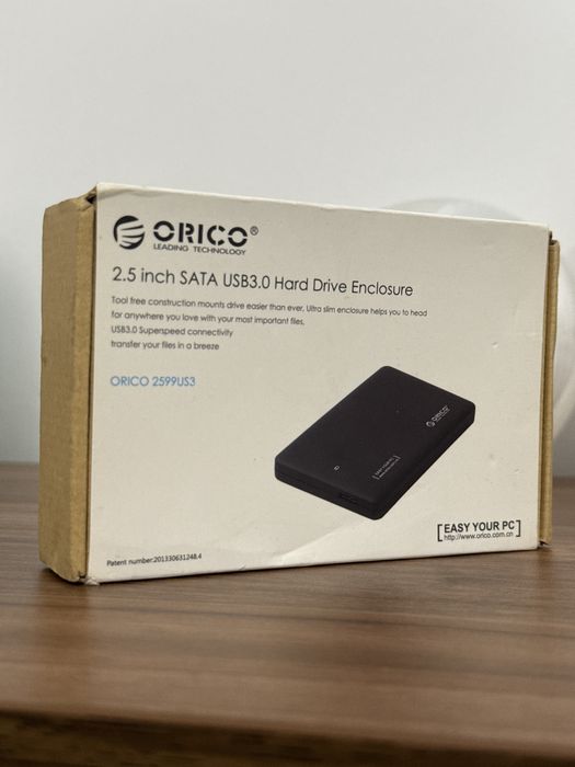 Carcasa HDD extern ORICO 2.5” SATA la USB 3.0 – noua, sigilata
