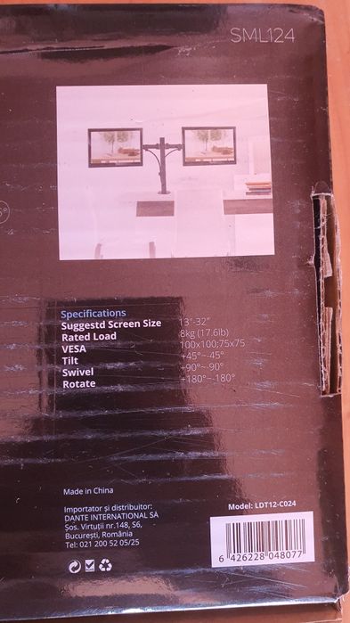 Suport Birou Monitoare A+ BRACKET SML124, BRACKET