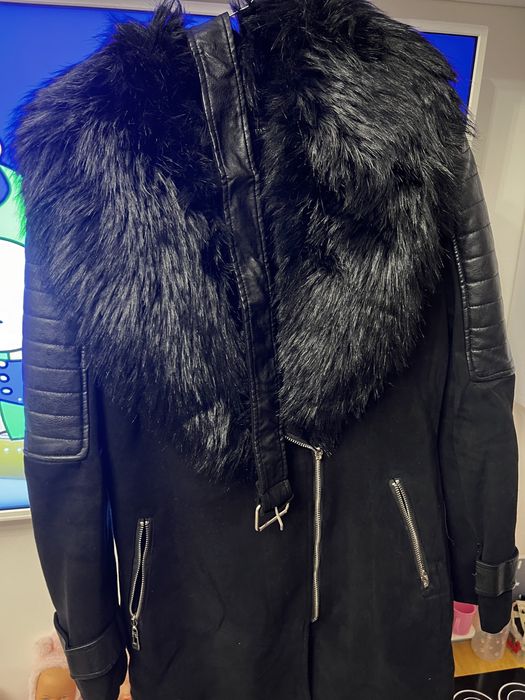 Haina dama fosrte frumoasa guler detasabil material catifelat