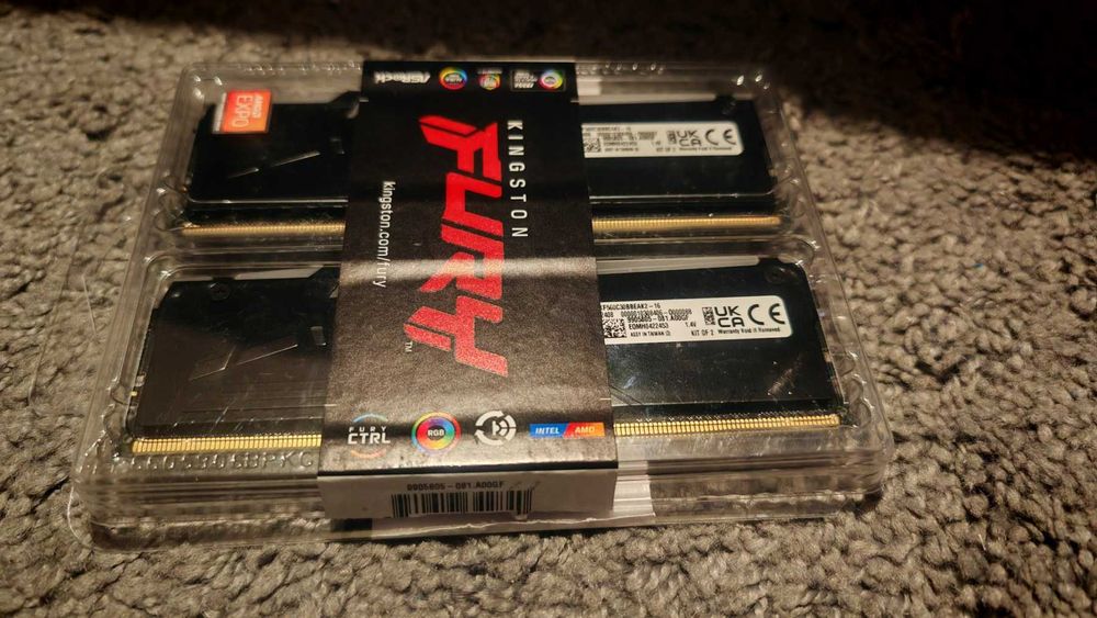 Рам памет Kingston FURY Beast RGB 16GB (2x8GB) DDR5 6000MT/s CL30