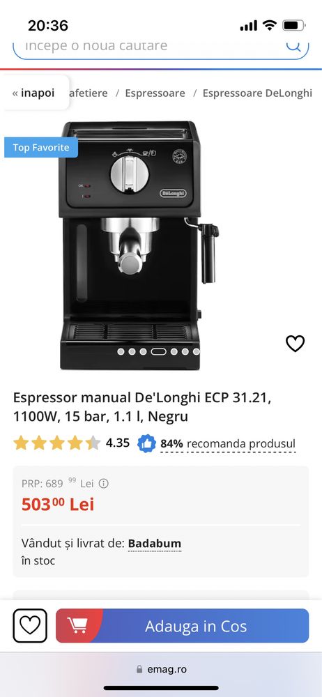 Espressor manual De'Longhi