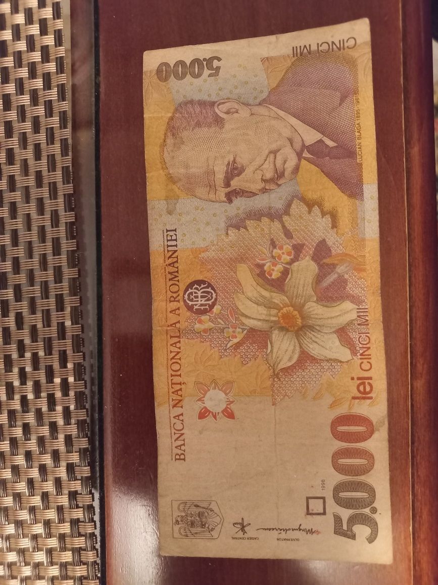 Bancnota de 5000 lei din anul 1998