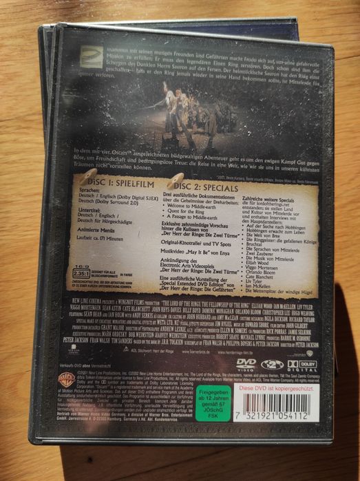 Dvd lord of the ring stapanul inelului box set