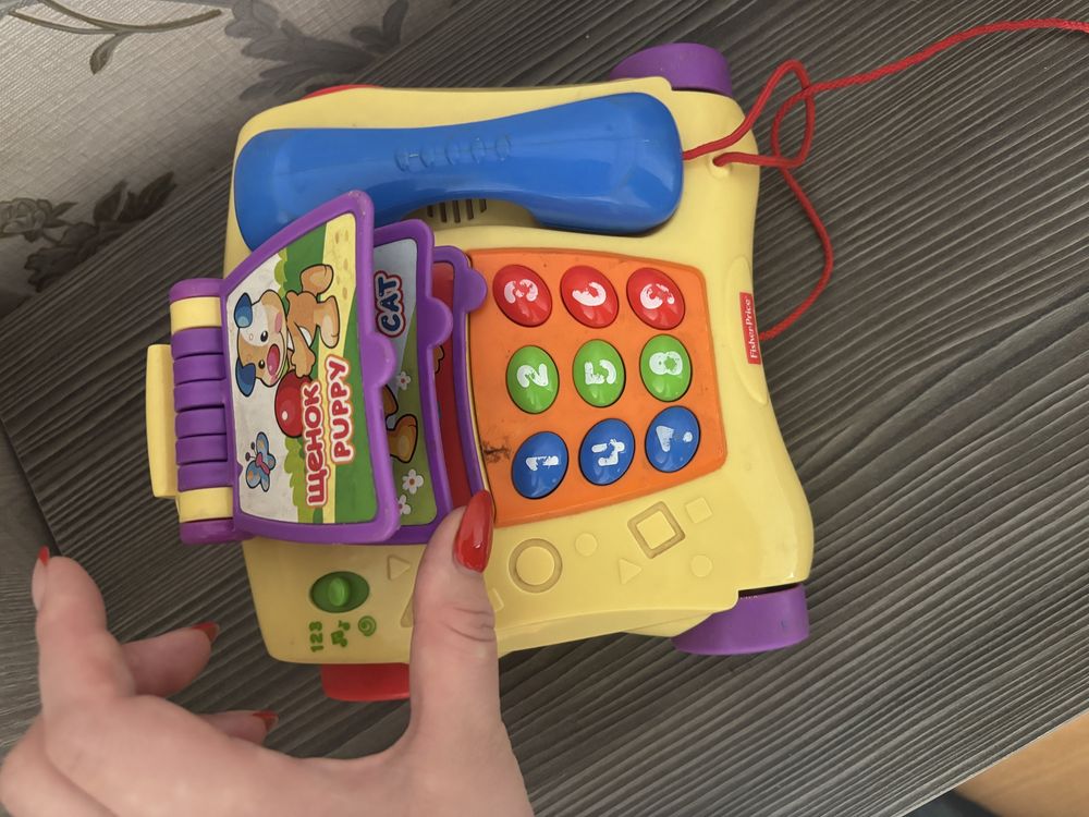 Игрушки Fisher price Фишер прайс телефон , фонарик, пианино, Щенок