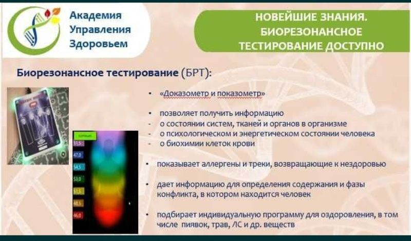 Тестирование вашего организма