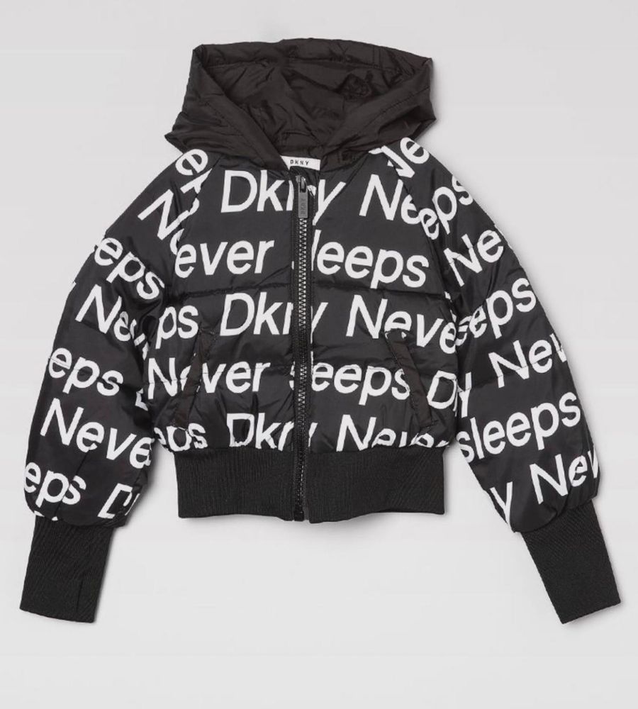 Яке DKNY унисекс черно с бели лого букви на бранда