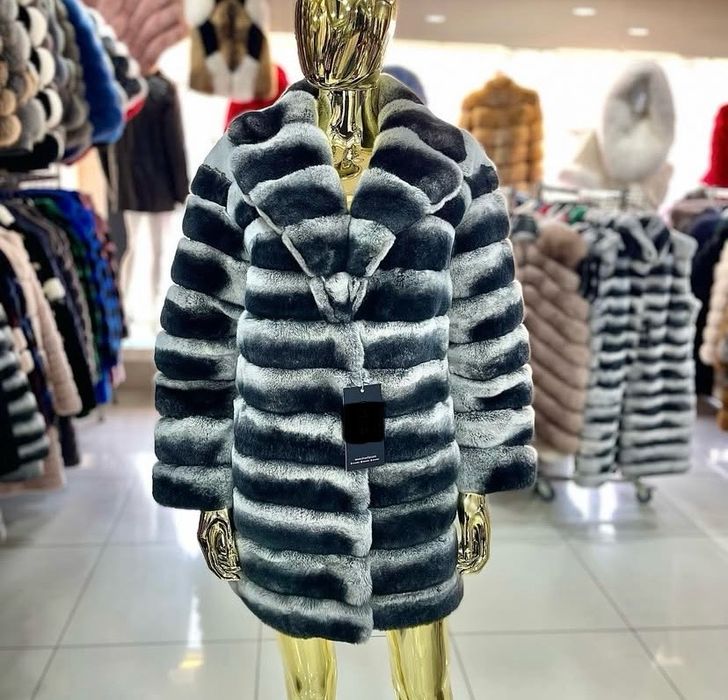 Haină de blană naturală Chinchilla – calitate superioară, model 3 în 1