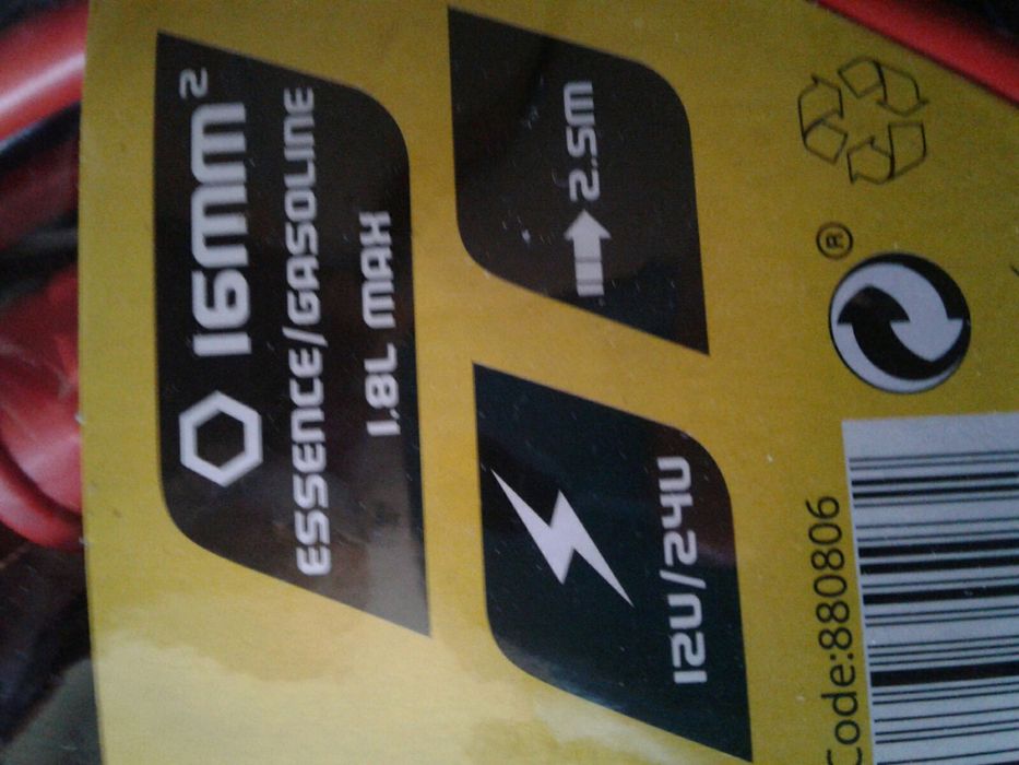 Cabluri electrice/ energie pornire auto, 2,5m, 170A, noi