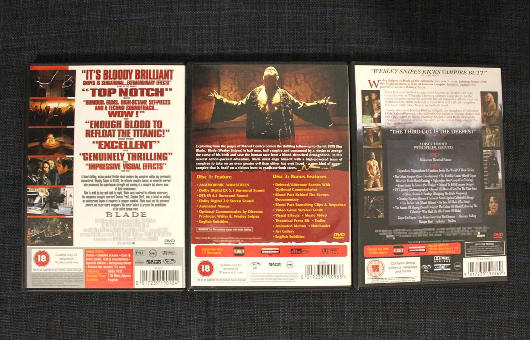 Filme DVD Boxset Blade Trilogy