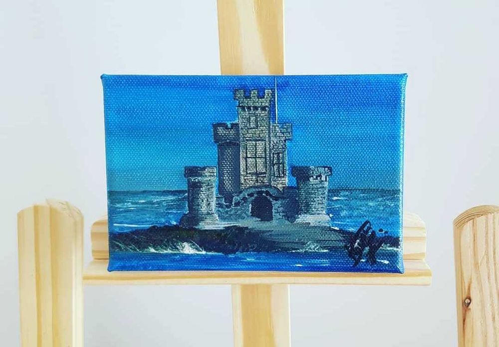 Мини Картина на платно "Замък"