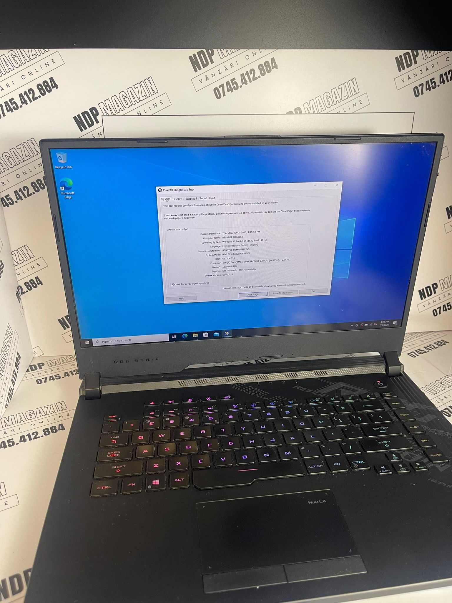NDP Amanet NON-STOP Bld. Iuliu Maniu 69 Laptop Gaming ASUS ROG Strix