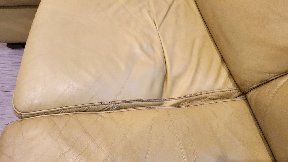 Ъглов диван естествена кожа