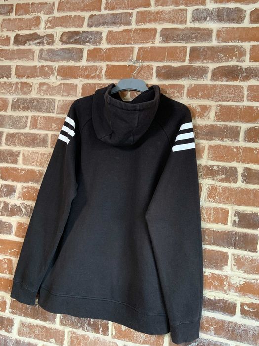 Hanorac Adidas Originals negru cu alb marime L