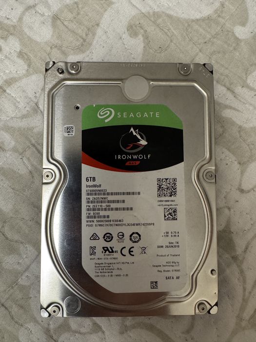 HDD Seagate Ironwolf NAS/PC/Server 6 TB