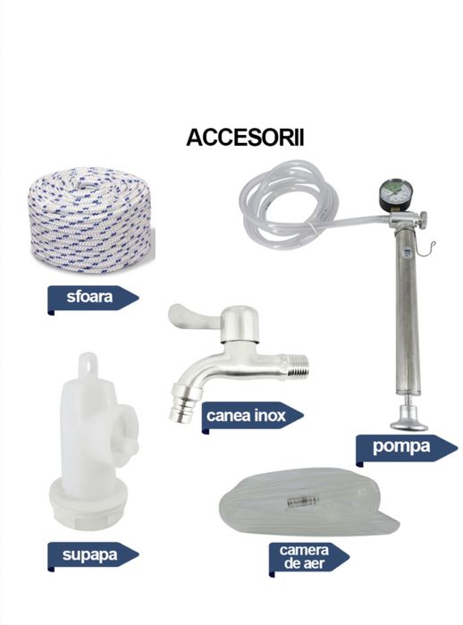 Butoi inox alimentar 30 60 100, 180, 200, 300, 350 540 1000 litri