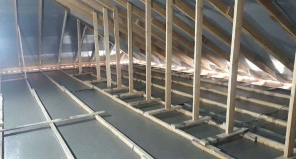 Утепление крыши Пенобетон Утепление крыша Пенабетон  эковата пенаизол