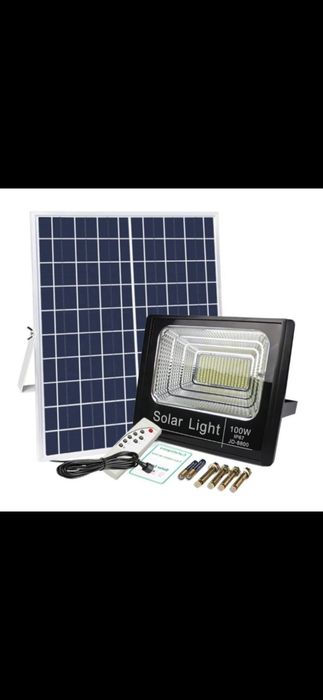 Уличный прожектор(светильник) на солнечной батарее 100Вт