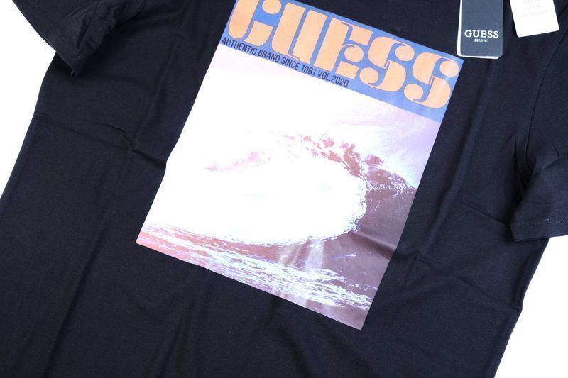 ПРОМО GUESS- М/L/XL/ - Оригинална мъжка черна тениска