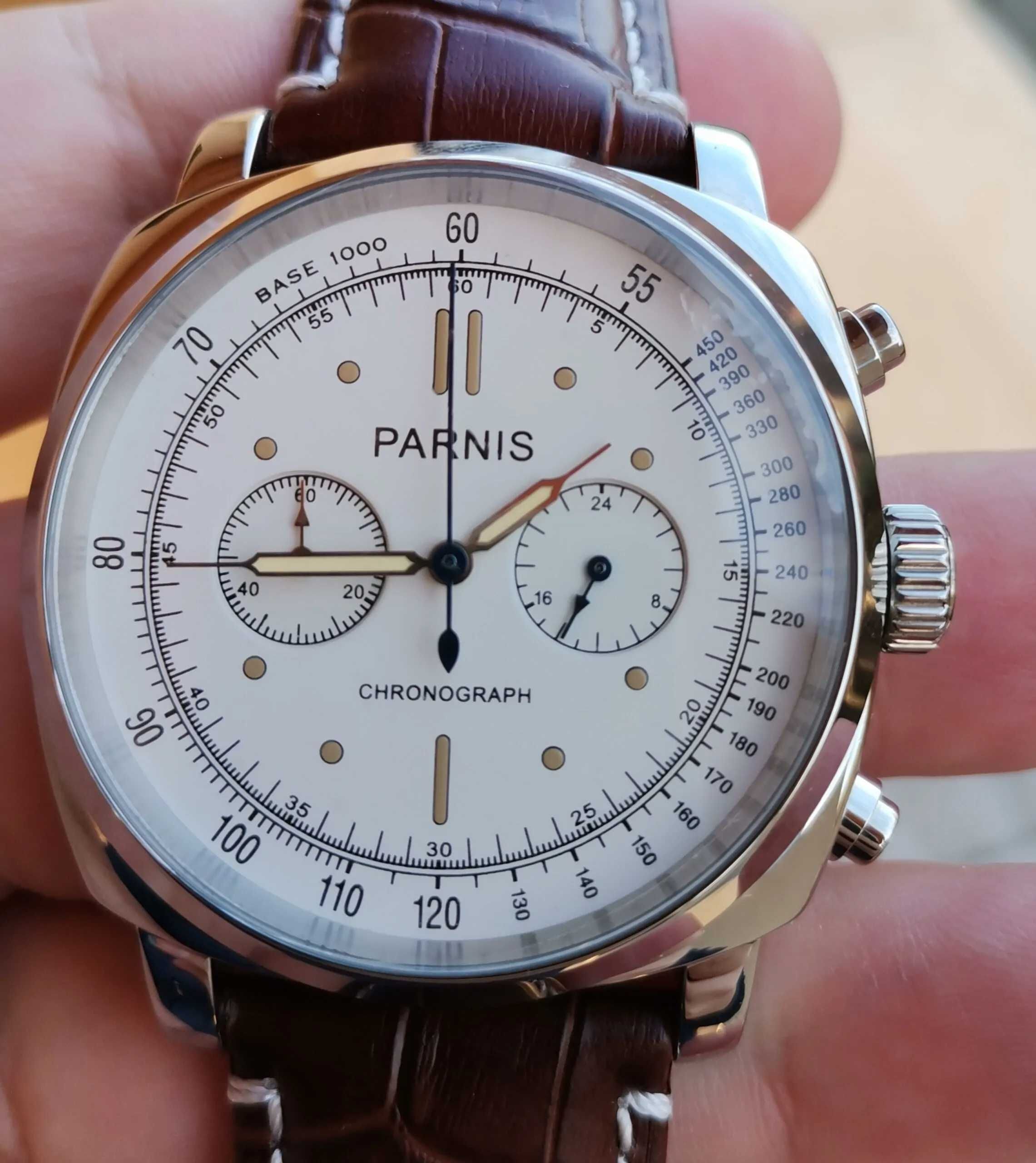 Parnis Cronograf 44 mm japonez Citizen Miyota
