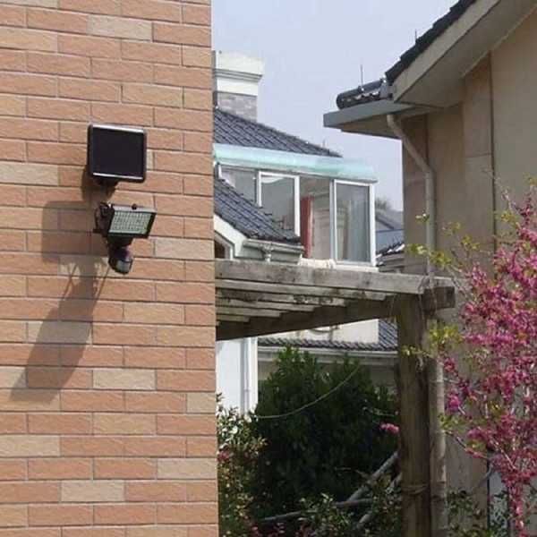 ПРОМО!! 2 броя Качествен LED Прожектор с фотоклетка и Соларен панел