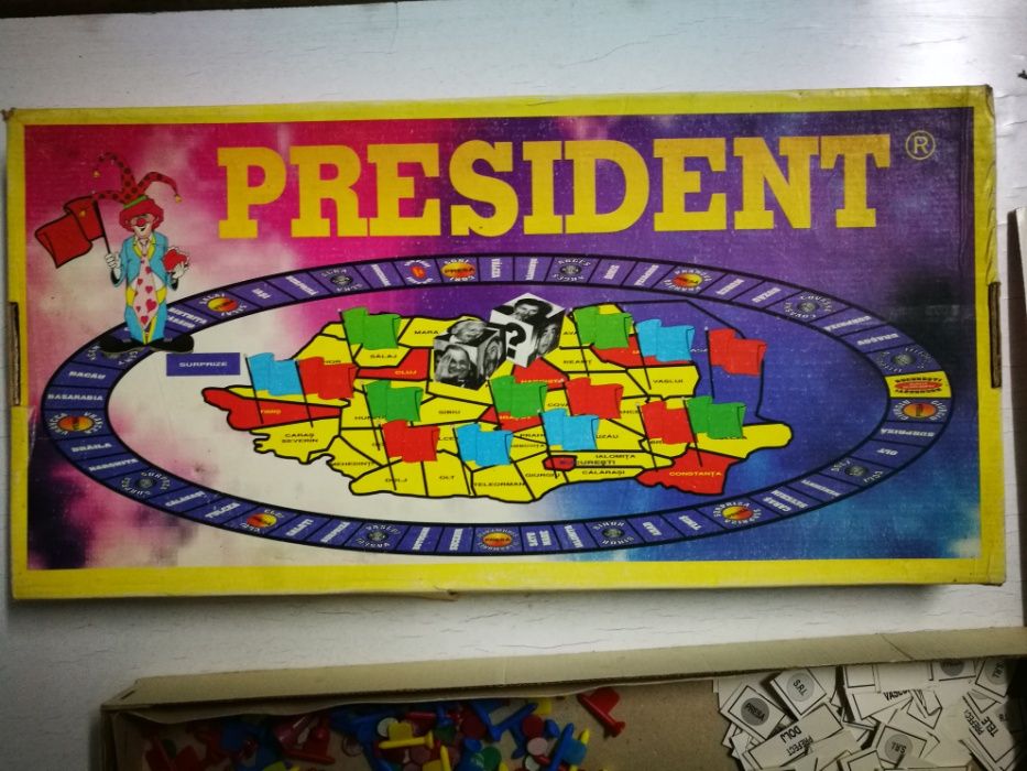 Joc de masă President anii '90, românesc, stil Monopoly.