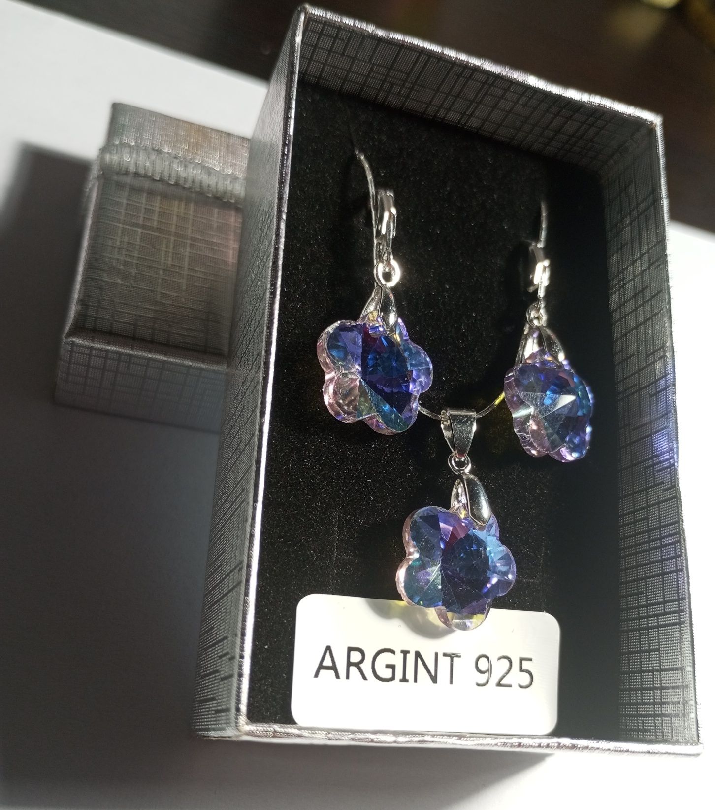 Set cercei și colier argint 925 cu cristale