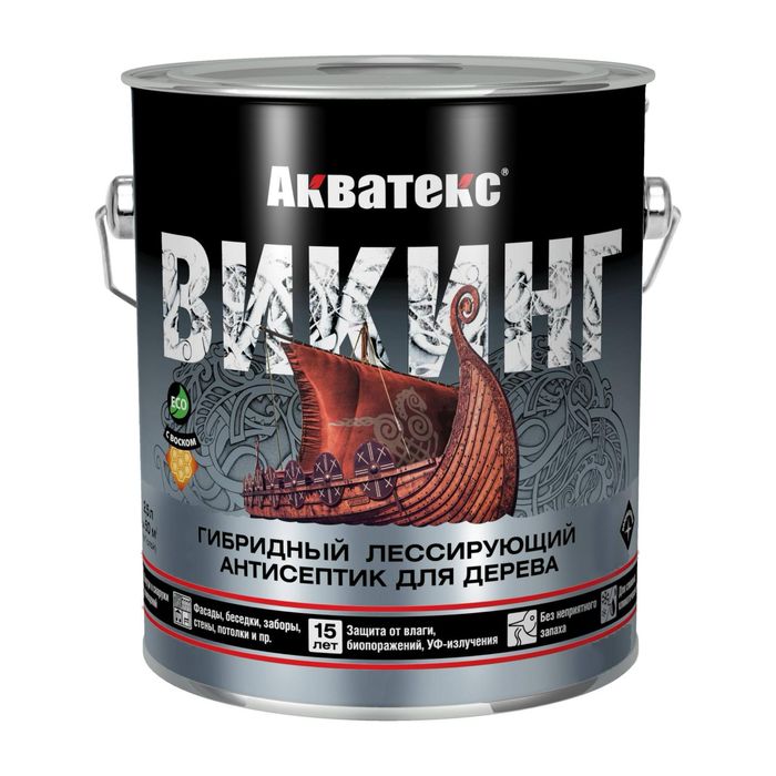 АКВАТЕКС ВИКИНГ антисептик для дерева гибридный лессирующий