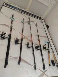 6 Lansete +6 Mulinete Shimano,East Shark,Feeder Wind , 3 Varga Carbon