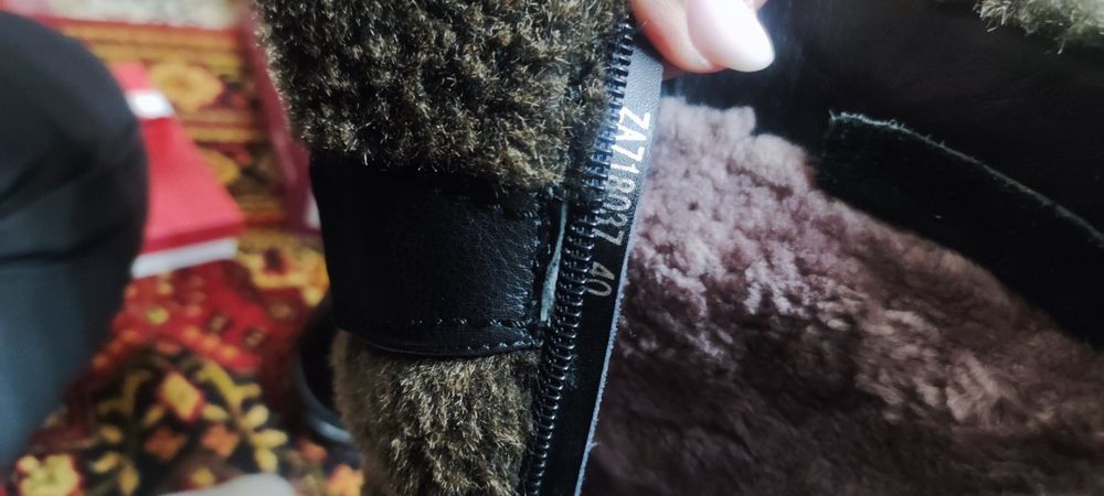 Кожаные сапоги женские