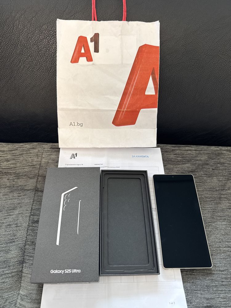 КАТО НОВ 512GB Samsung S25 Ultra A1 Гаранция 2027г. Gray / Сив