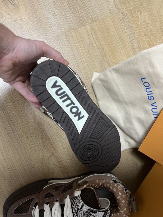 Adidasi LV Louis Vuitton Skate Sneakers Brown/Snake Skin 42/43