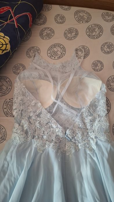 Синя официална рокля