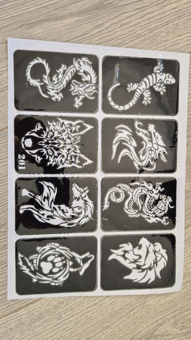 Set 24 sabloane pentru tatuaje temporate cu Henna