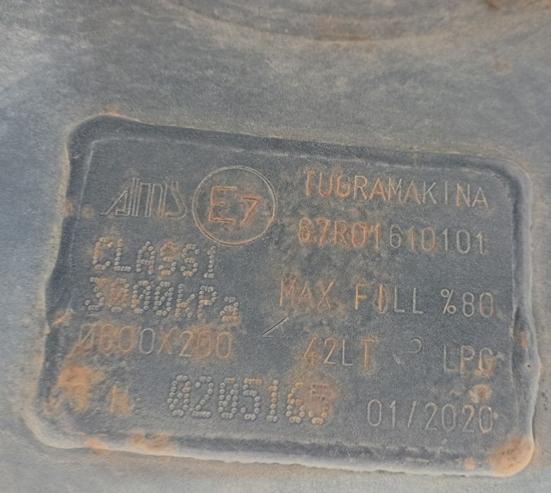 Butelie rezervor GPL G.P.L. rotundă exterioară 42 l expiră în 2030