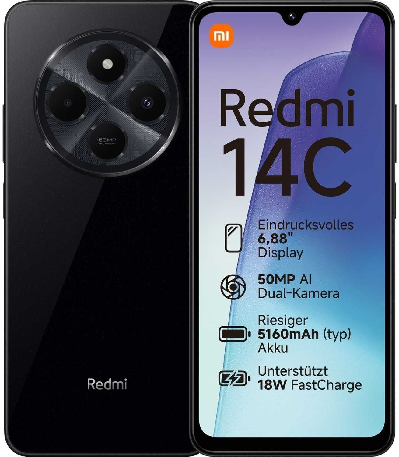 НОВ! Xiaomi Redmi 14C 256GB 8RAM Black/Green/Purple/Blue 2г. Гаранция!