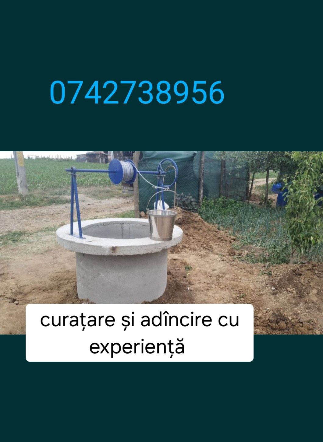 Executam curățirii fântâni, adâncirii fântâni
