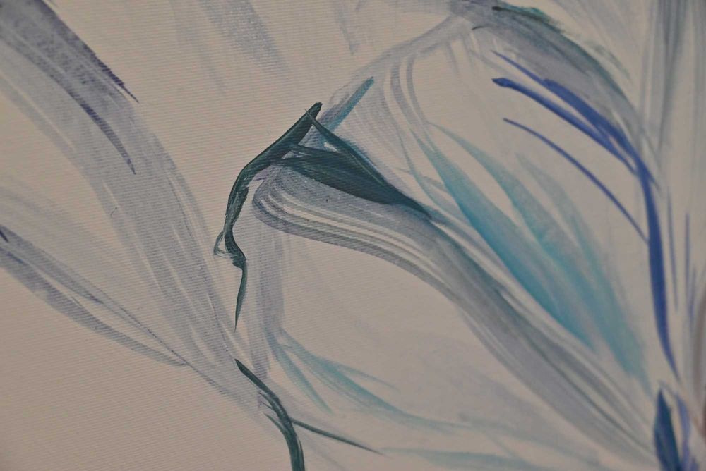 Tablou pictat manual pe panza inramat in cadru de lemn