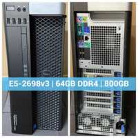 Dell T5810 Xeon E5-2698v3 16c, 64GB DDR4, 800GB SSD Nvidia workstation