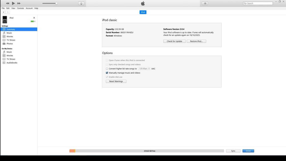 Ipod Classic 7th gen MC297 250gb SSD NOU perfect functional+cablu date