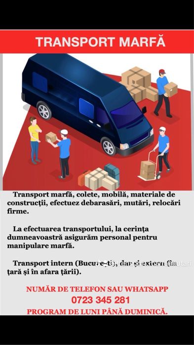 Transport marfa debarasari relocari firme mutari