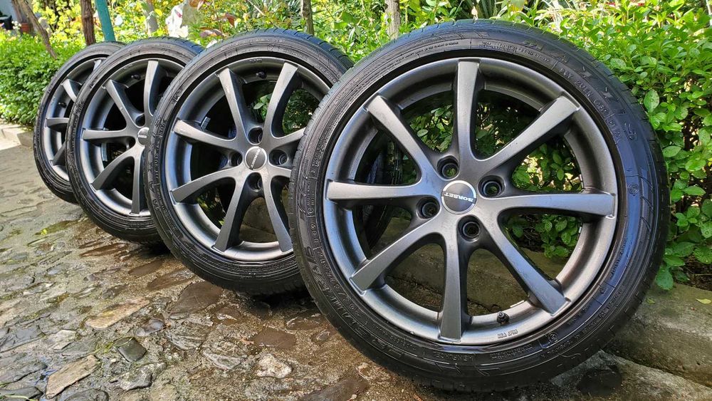 Roti aliaj 17 4x108 BORBET LV4 Antracit, Maxxis Premitra 5 205/50 ZR17