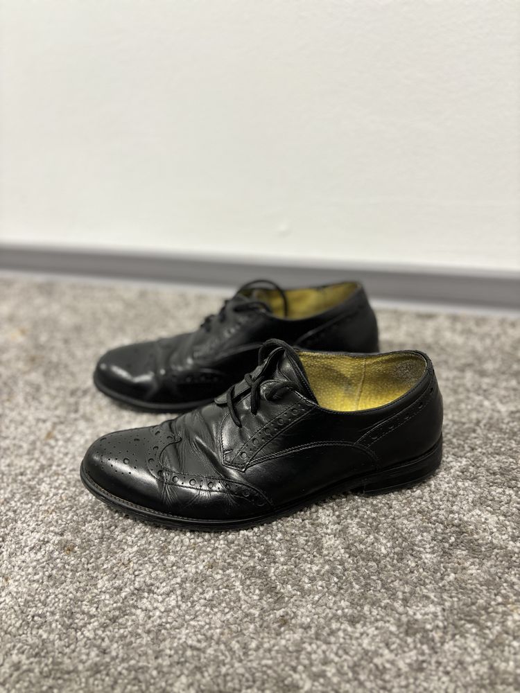 Pantofi eleganti 39 interior 25 cm negru piele