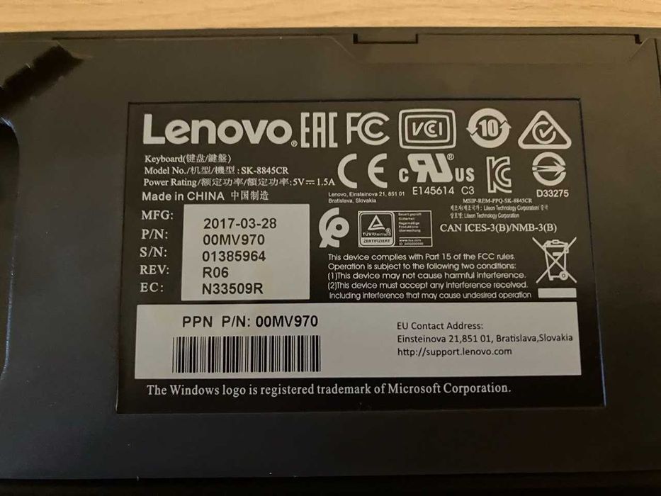Tastatura Ultranav USB Lenovo SK-8845CR