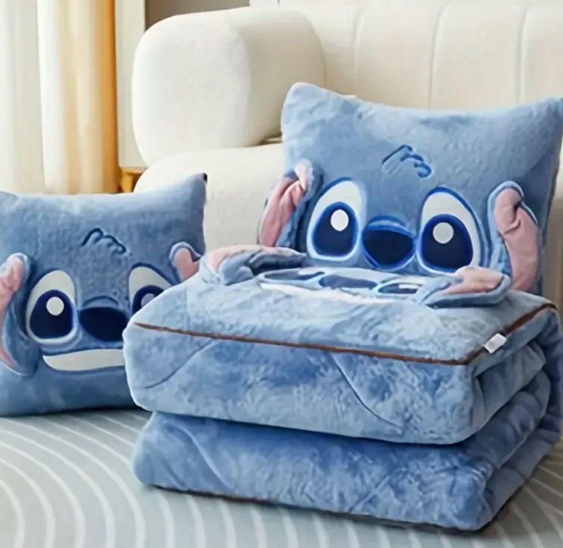 Perna patura 2 in 1 Stitch moale pufoasa cocolino