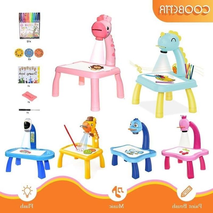 Детски проектор за рисуване 2 в 1 Различни цветове пълен комплект